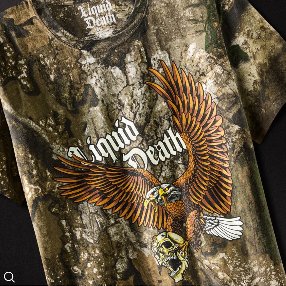 Liquid Death Camouflage Short Sleeve Tee